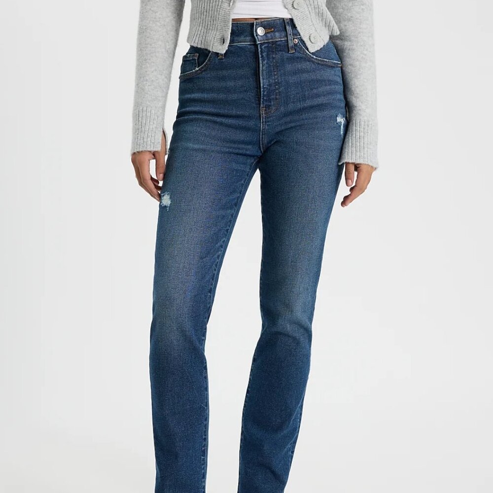 NWT Express High Waisted Dark Wash '90s Slim Jeans 8 regular
